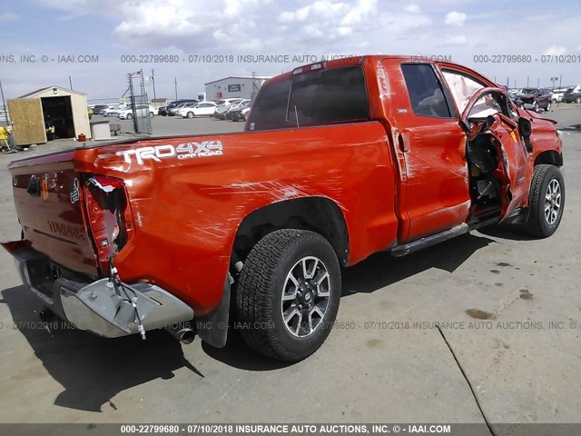 5TFUW5F11GX534669 - 2016 TOYOTA TUNDRA DOUBLE CAB SR/SR5 ORANGE photo 4