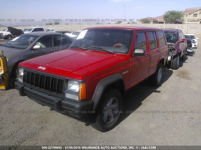 1J4FT28S1TL302025 - 1996 JEEP CHEROKEE SE RED photo 2