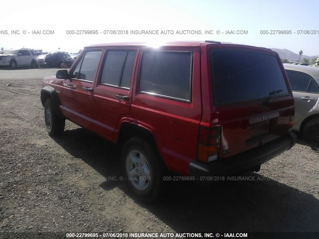 1J4FT28S1TL302025 - 1996 JEEP CHEROKEE SE RED photo 3