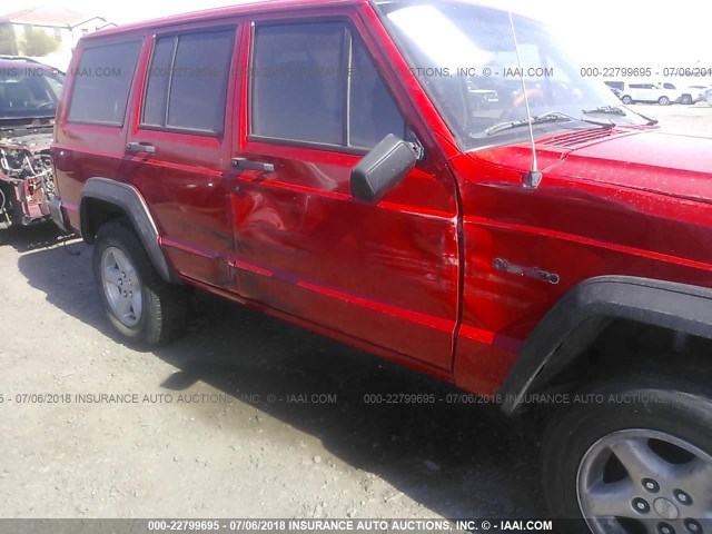 1J4FT28S1TL302025 - 1996 JEEP CHEROKEE SE RED photo 6