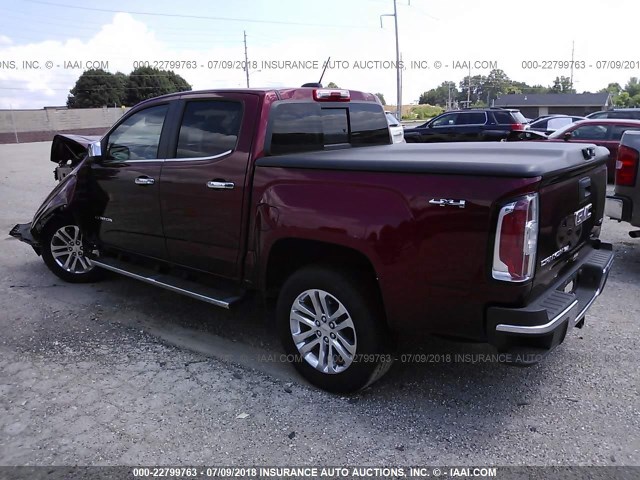 1GTG6DEN7H1261205 - 2017 GMC CANYON SLT MAROON photo 3