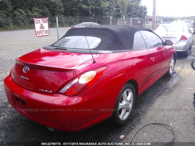 4T1FA38P14U034548 - 2004 TOYOTA CAMRY SOLARA SE/SLE წითელი ფოტო 4