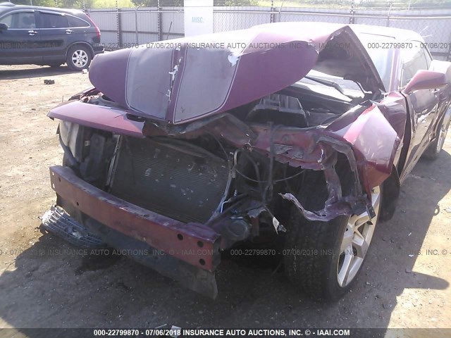 2G1FB1EDXB9164802 - 2011 CHEVROLET CAMARO LT MAROON photo 6