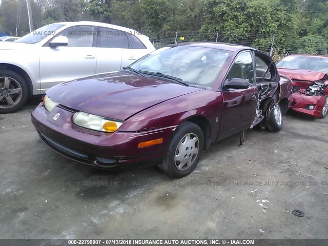 1G8ZH52862Z305401 - 2002 SATURN SL1 MAROON photo 2