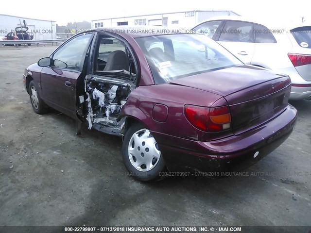 1G8ZH52862Z305401 - 2002 SATURN SL1 MAROON photo 3