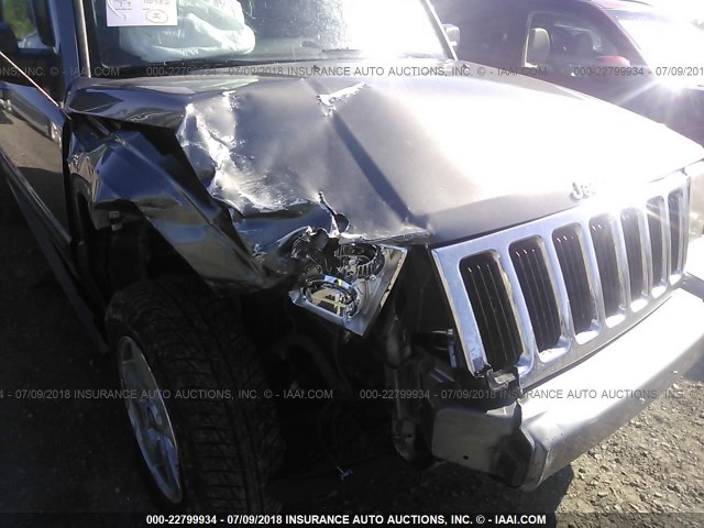 1J8HG48K07C670645 - 2007 JEEP COMMANDER GRAY photo 6