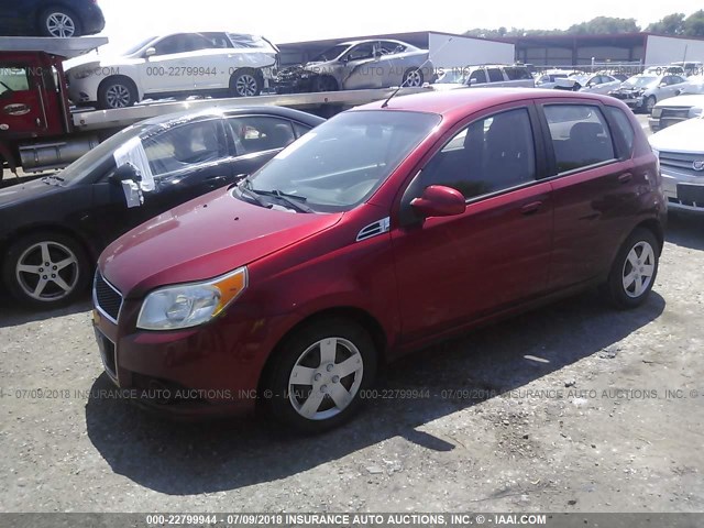 KL1TD6DE1BB155763 - 2011 CHEVROLET AVEO LS/LT RED photo 2