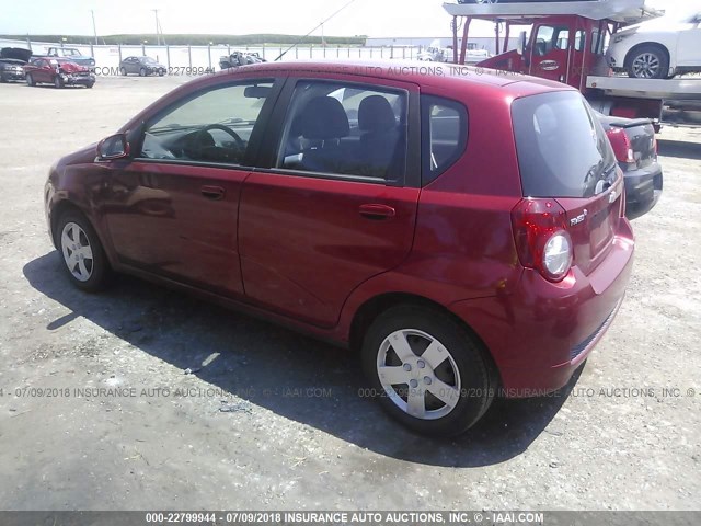 KL1TD6DE1BB155763 - 2011 CHEVROLET AVEO LS/LT RED photo 3