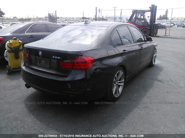 WBA3C1C55EK115915 - 2014 BMW 328 I SULEV BLACK photo 4