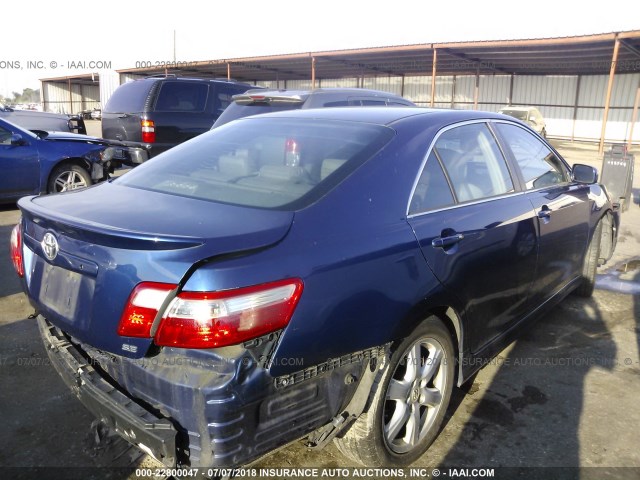 4T1BE46K77U007116 - 2007 TOYOTA CAMRY NEW GENERAT CE/LE/XLE/SE BLUE photo 4