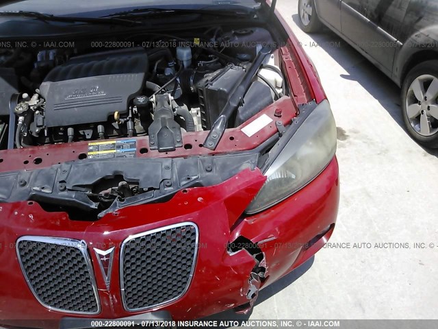 2G2WC55C381118629 - 2008 PONTIAC GRAND PRIX GXP RED photo 6