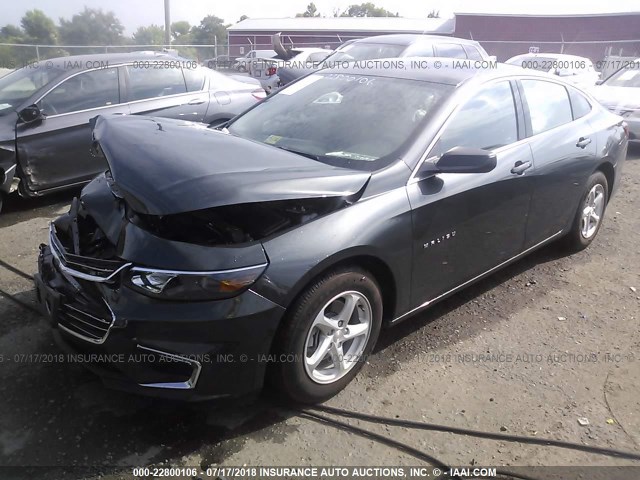 1G1ZB5ST0HF291560 - 2017 CHEVROLET MALIBU LS 灰色 照片 2