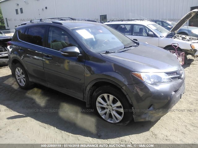 2T3DFREV4DW053651 - 2013 TOYOTA RAV4 LIMITED GRAY photo 1