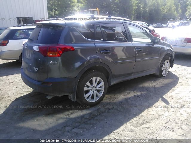 2T3DFREV4DW053651 - 2013 TOYOTA RAV4 LIMITED GRAY photo 4