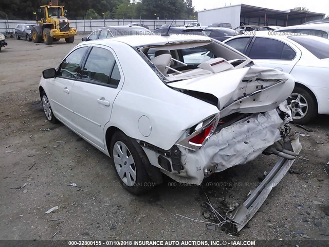 3FAHP06Z09R127614 - 2009 FORD FUSION S WHITE photo 3