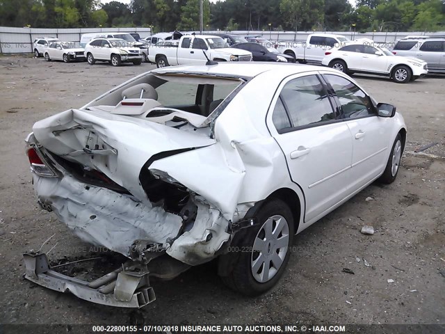 3FAHP06Z09R127614 - 2009 FORD FUSION S WHITE photo 4