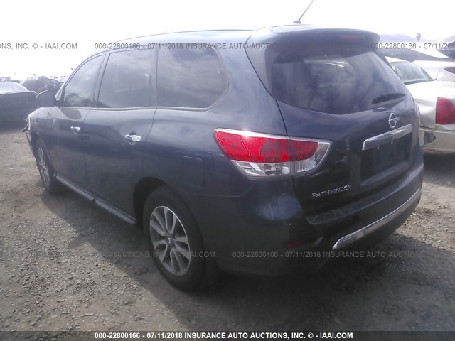 5N1AR2MN0EC615421 - 2014 NISSAN PATHFINDER S/SV/SL/PLATINUM 蓝色 照片 3