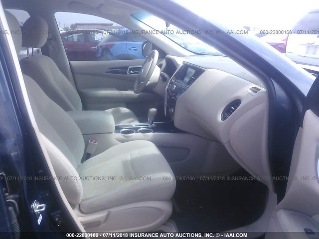 5N1AR2MN0EC615421 - 2014 NISSAN PATHFINDER S/SV/SL/PLATINUM 蓝色 照片 5