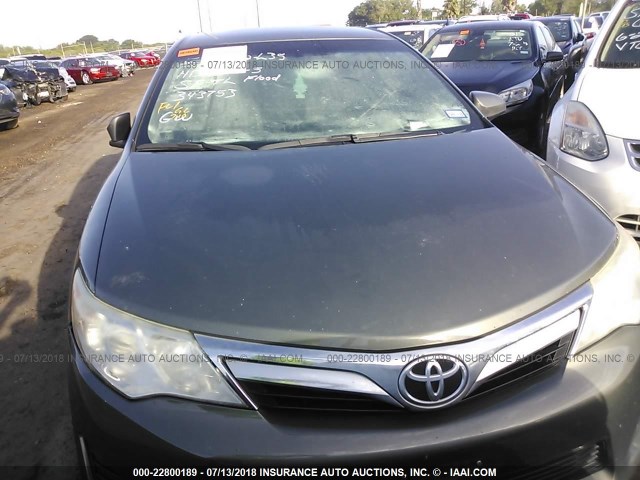 4T4BF1FK9ER343753 - 2014 TOYOTA CAMRY L/SE/LE/XLE GREEN photo 6