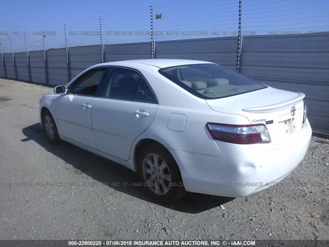 4T1BB46K67U009531 - 2007 TOYOTA CAMRY NEW GENERAT HYBRID WHITE photo 3