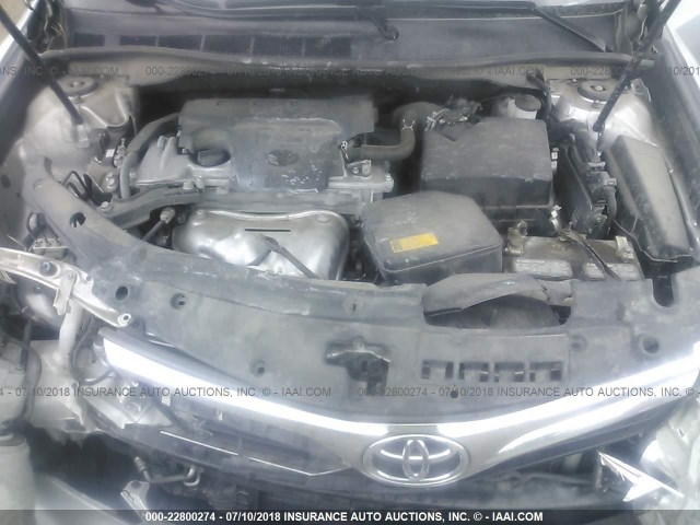 4T4BF1FK4DR319942 - 2013 TOYOTA CAMRY L/SE/LE/XLE SILVER photo 10