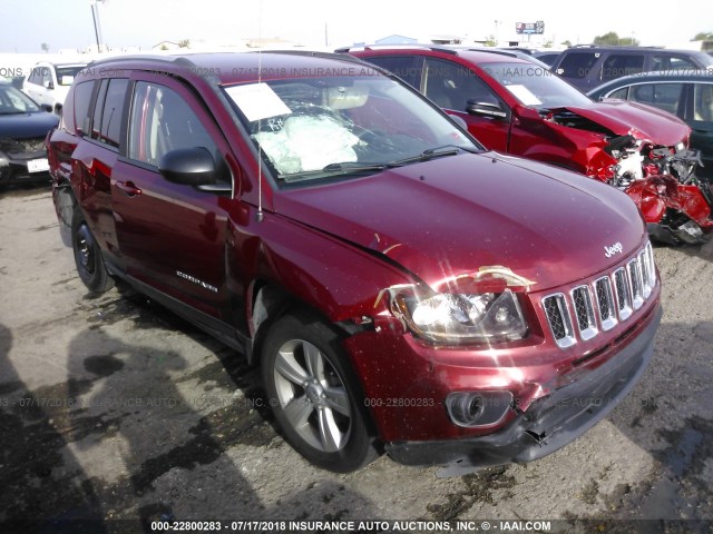 1C4NJCBA8GD666214 - 2016 JEEP COMPASS SPORT RED photo 1