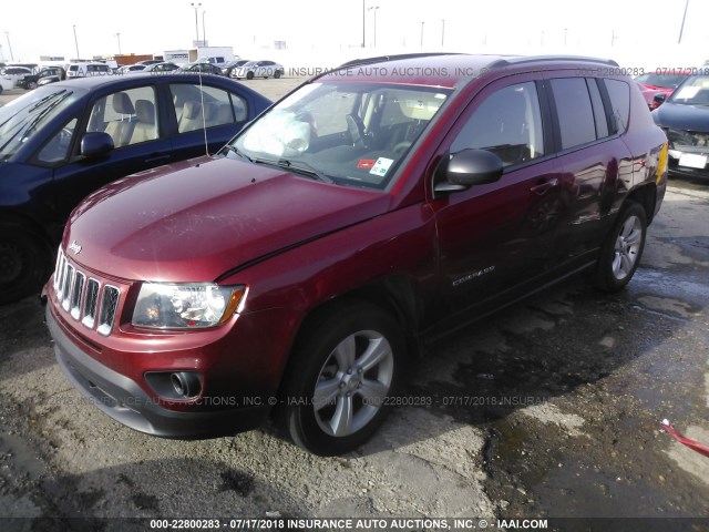 1C4NJCBA8GD666214 - 2016 JEEP COMPASS SPORT RED photo 2