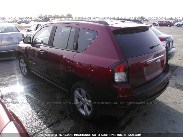 1C4NJCBA8GD666214 - 2016 JEEP COMPASS SPORT RED photo 3