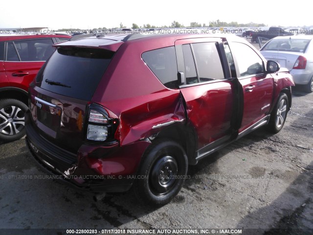 1C4NJCBA8GD666214 - 2016 JEEP COMPASS SPORT RED photo 4