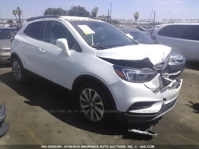 KL4CJASB4HB140044 - 2017 BUICK ENCORE PREFERRED WHITE photo 1