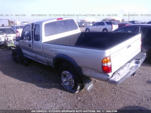 5TEWN72N01Z759696 - 2001 TOYOTA TACOMA XTRACAB SILVER photo 3