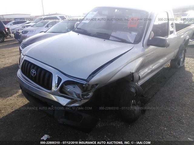 5TEWN72N01Z759696 - 2001 TOYOTA TACOMA XTRACAB SILVER photo 6