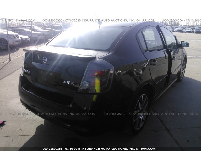 3N1BB61E88L661826 - 2008 NISSAN SENTRA SE-R BLACK photo 4