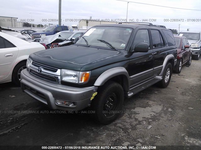 JT3GN87R810184967 - 2001 TOYOTA 4RUNNER LIMITED GREEN photo 2