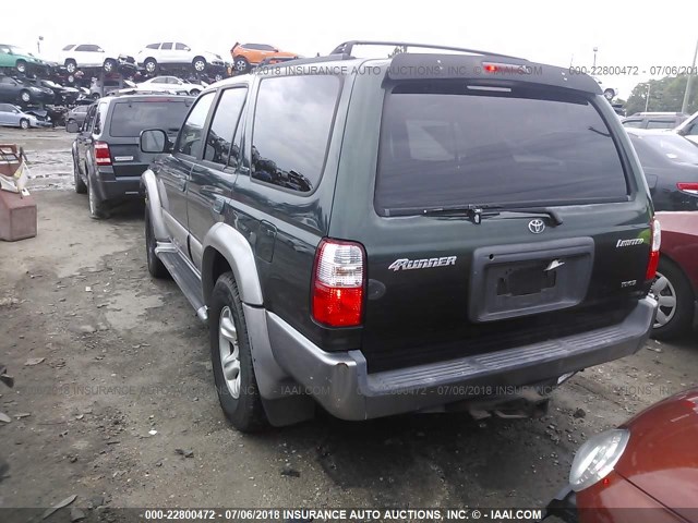 JT3GN87R810184967 - 2001 TOYOTA 4RUNNER LIMITED GREEN photo 3