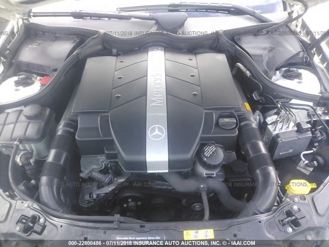 WDBTK65J15F127905 - 2005 MERCEDES-BENZ CLK 320 WHITE photo 10