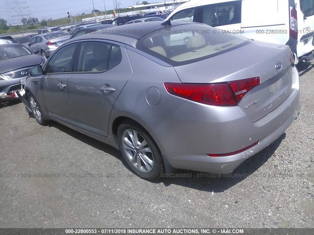 KNAGN4A75B5190061 - 2011 KIA OPTIMA EX/SX SILVER photo 3