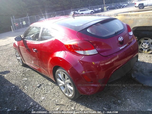 KMHTC6AD7GU261360 - 2016 HYUNDAI VELOSTER RED photo 3