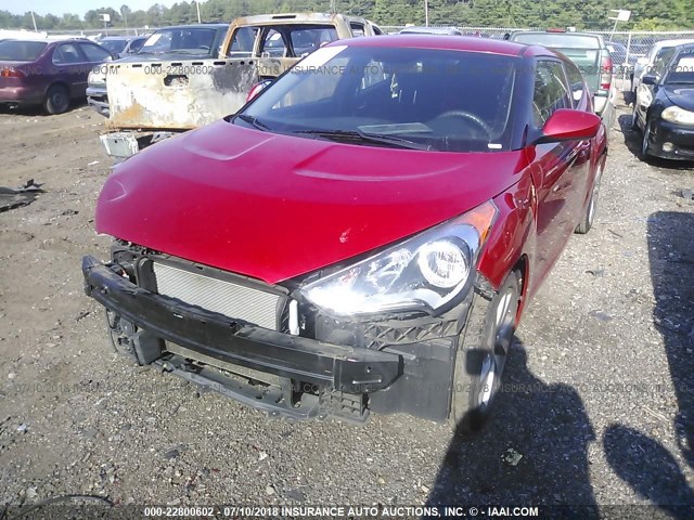 KMHTC6AD7GU261360 - 2016 HYUNDAI VELOSTER RED photo 6