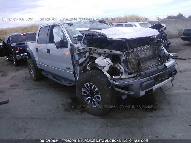 1FTFW1R68CFC03385 - 2012 FORD F150 SVT RAPTOR SILVER photo 1