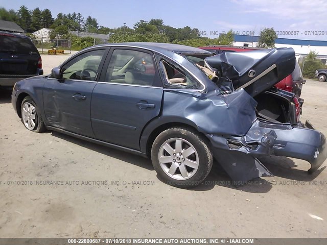 1MEFM40165G627197 - 2005 MERCURY MONTEGO LUXURY BLUE photo 3