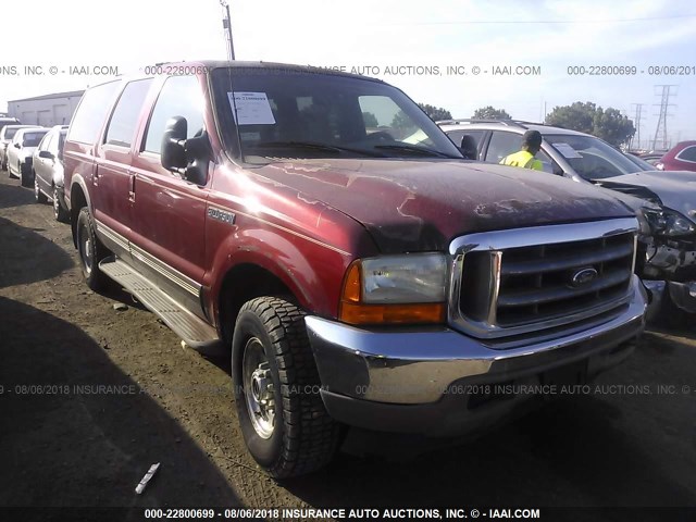 1FMNU43S0YEB63899 - 2000 FORD EXCURSION LIMITED RED photo 1