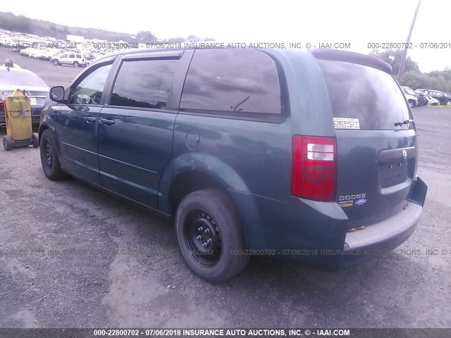 2D8HN44E99R623414 - 2009 DODGE GRAND CARAVAN SE GREEN photo 3