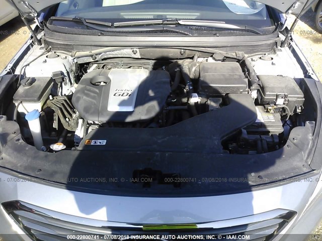 5NPE24AA2GH399926 - 2016 HYUNDAI SONATA ECO SILVER photo 10