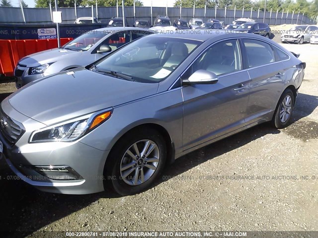 5NPE24AA2GH399926 - 2016 HYUNDAI SONATA ECO SILVER photo 2