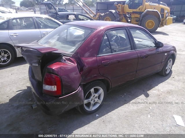 JM1BJ225431199384 - 2003 MAZDA PROTEGE DX/LX/ES MAROON photo 4