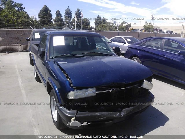 1GCCS1441XK232549 - 1999 CHEVROLET S TRUCK S10 BLUE photo 1