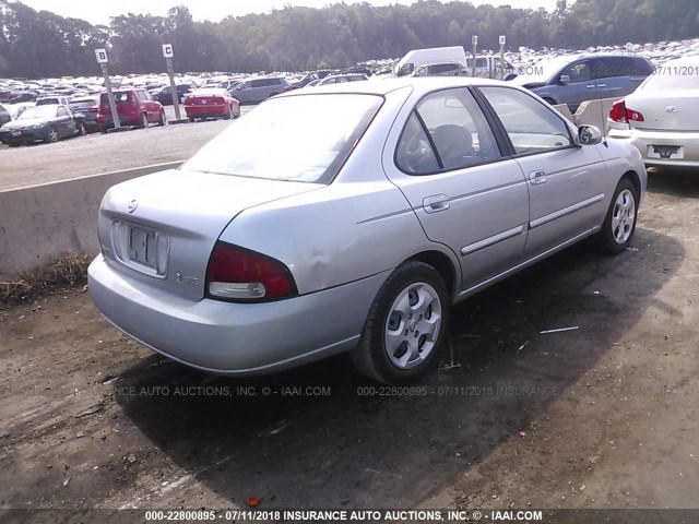 3N1CB51A63L558067 - 2003 NISSAN SENTRA GXE SILVER photo 4