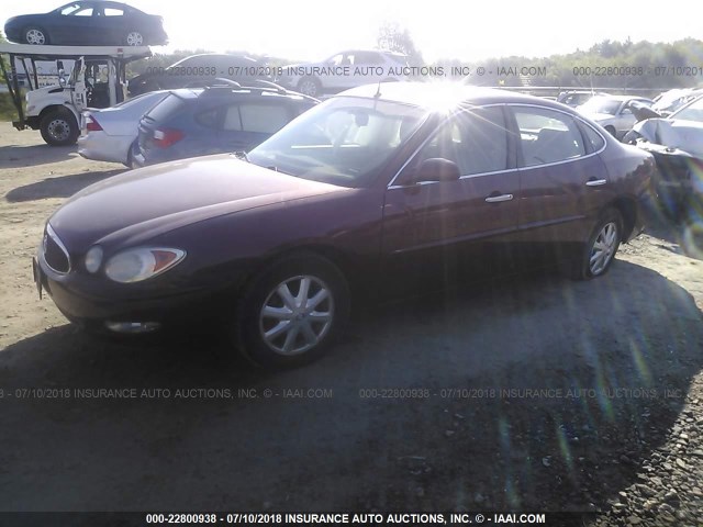 2G4WD562851289429 - 2005 BUICK LACROSSE CXL BURGUNDY photo 2