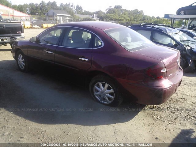 2G4WD562851289429 - 2005 BUICK LACROSSE CXL BURGUNDY photo 3